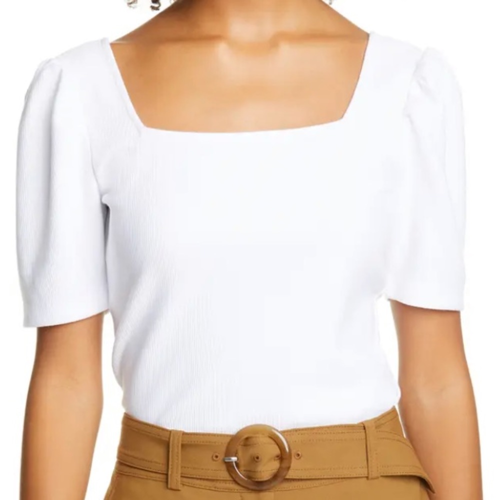 *NWT* Club Monaco puff sleeve top in white